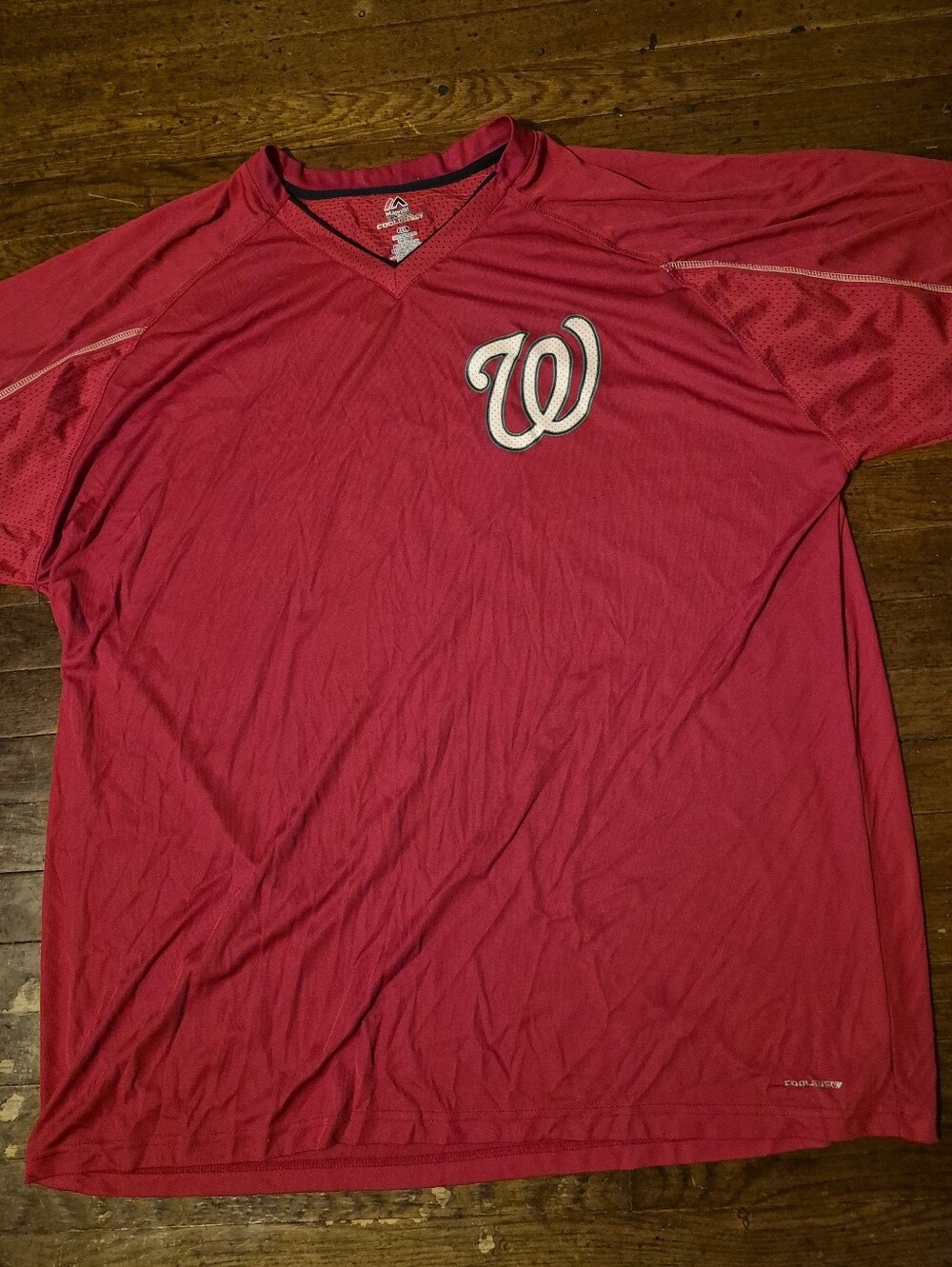 Washington Nationals Red Short-Sleeve Performance Majestic Jersey Mens Sz 4XL